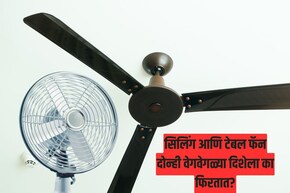 सिलिंग आणि टेबल फॅन उलट का फिरतात? दोघेही हवा देतात, मग फिरण्याची दिशा वेगळी का?