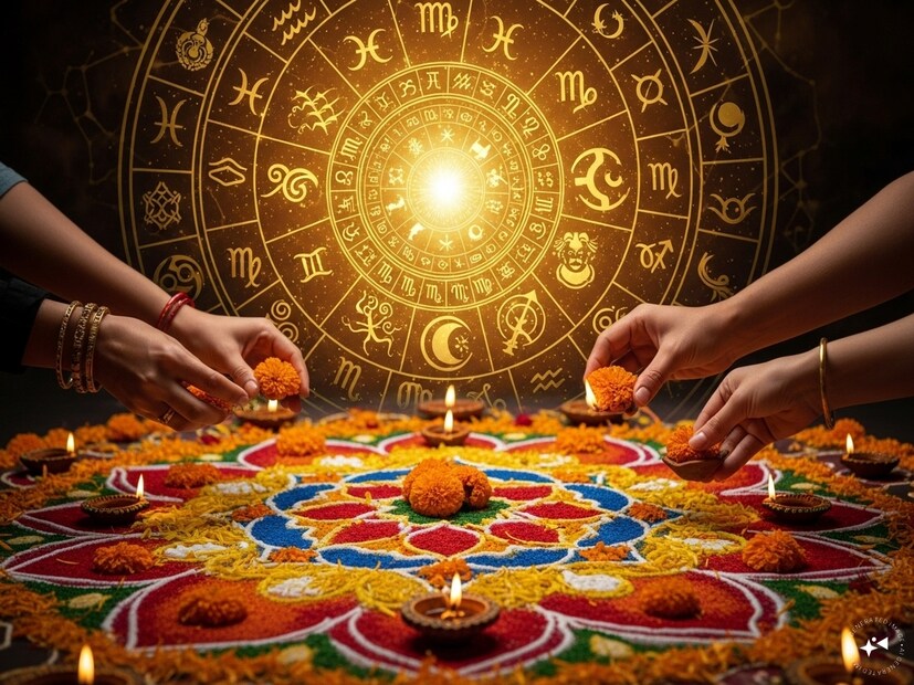 दिवाळीच्या दिवशी, सन्मान, उच्च पद, नेतृत्व आणि पितृत्वाचा कारक सूर्य आणि ज्ञान, विवाह, शिक्षण, भाग्य, संतती, संपत्ती, समृद्धी, करिअर आणि धर्म यांचा कारक गुरू ग्रह हे एकमेकांपासून 90 अंशाच्या कोनात असतील, ज्यामुळे केंद्र दृष्टी योग निर्माण होईल. यामुळे काही राशींना विशेष लाभ मिळू शकतो. या राशींना अनपेक्षित आर्थिक लाभ आणि प्रगती होण्याची शक्यता आहे, तसेच मन आनंदी राहील. जाणून घेऊया की या भाग्यवान राशी कोणत्या आहेत.
