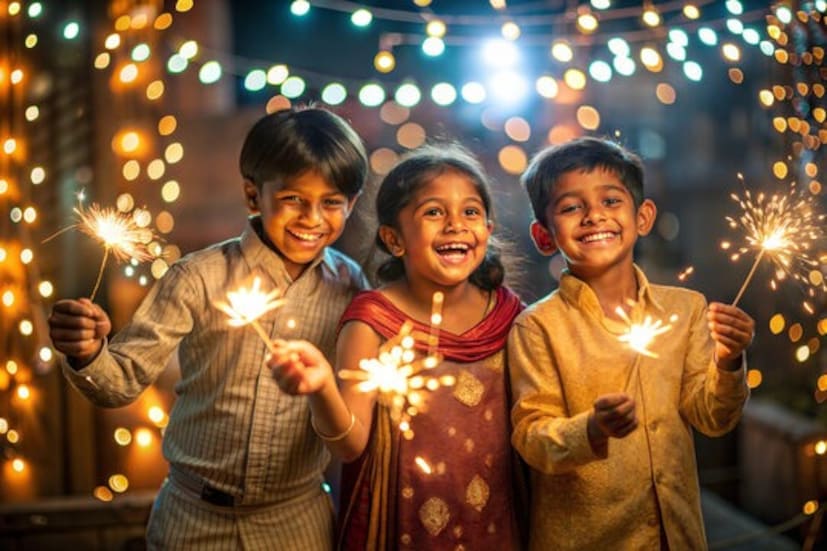 मुलांना फक्त लहान, सुरक्षित फटाके द्या, जसे की स्पार्कलर किंवा ग्लो स्टिक्स. त्यांना आगीजवळ एकटे सोडू नये, कारण यामुळे गंभीर अपघात होऊ शकतो. फटाके लावण्यापूर्वी आजूबाजूचा परिसर स्वच्छ आणि मोकळा असल्याची खात्री करा.