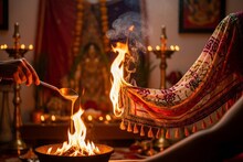 अष्टमीला हवनकुंडात तूप टाकलं अन् ओढणी पेटली, दिवाळीआधी महिलेचा मृत्यू