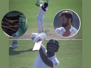  kagiso rabada hit shaheen Afridi straight six 