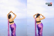 Geuss Who : निळाशार समुद्र, वांगी कलरच्या साडीत फोटोशूट! पोझेसनं वेधलं लक्ष, ही मराठी अभिनेत्री कोण?