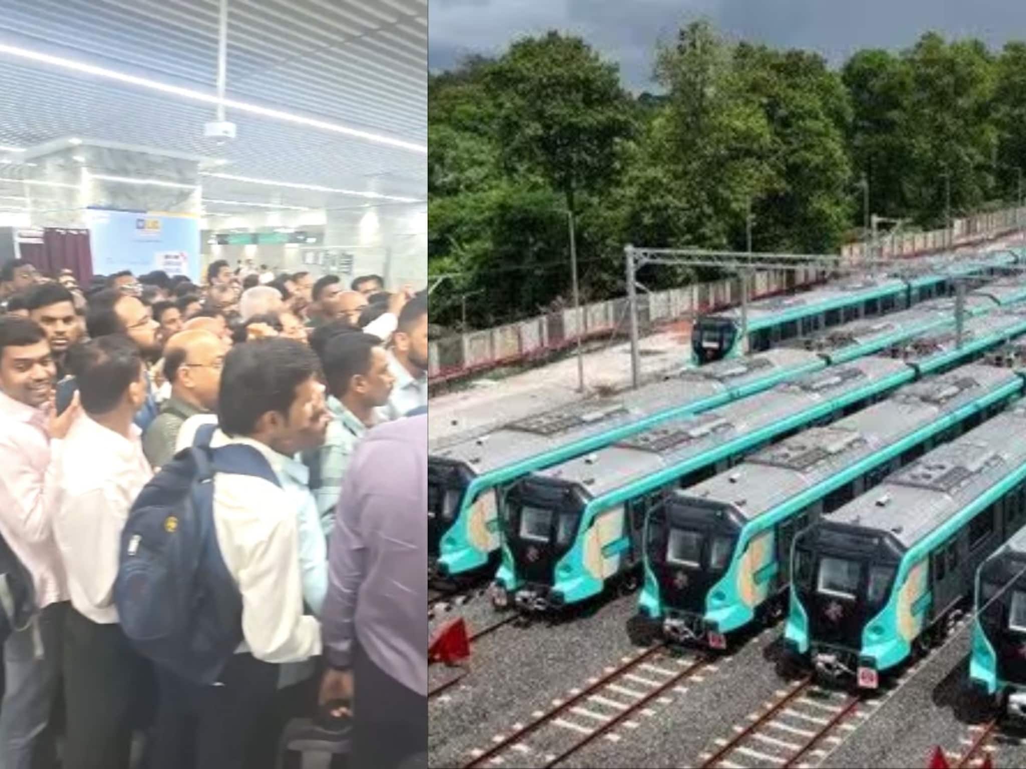  Metro 3 पहिल्याच दिवशी 'हाऊसफुल', चर्चगेट स्थानकावर तुफान गर्दीचा VIDEO 