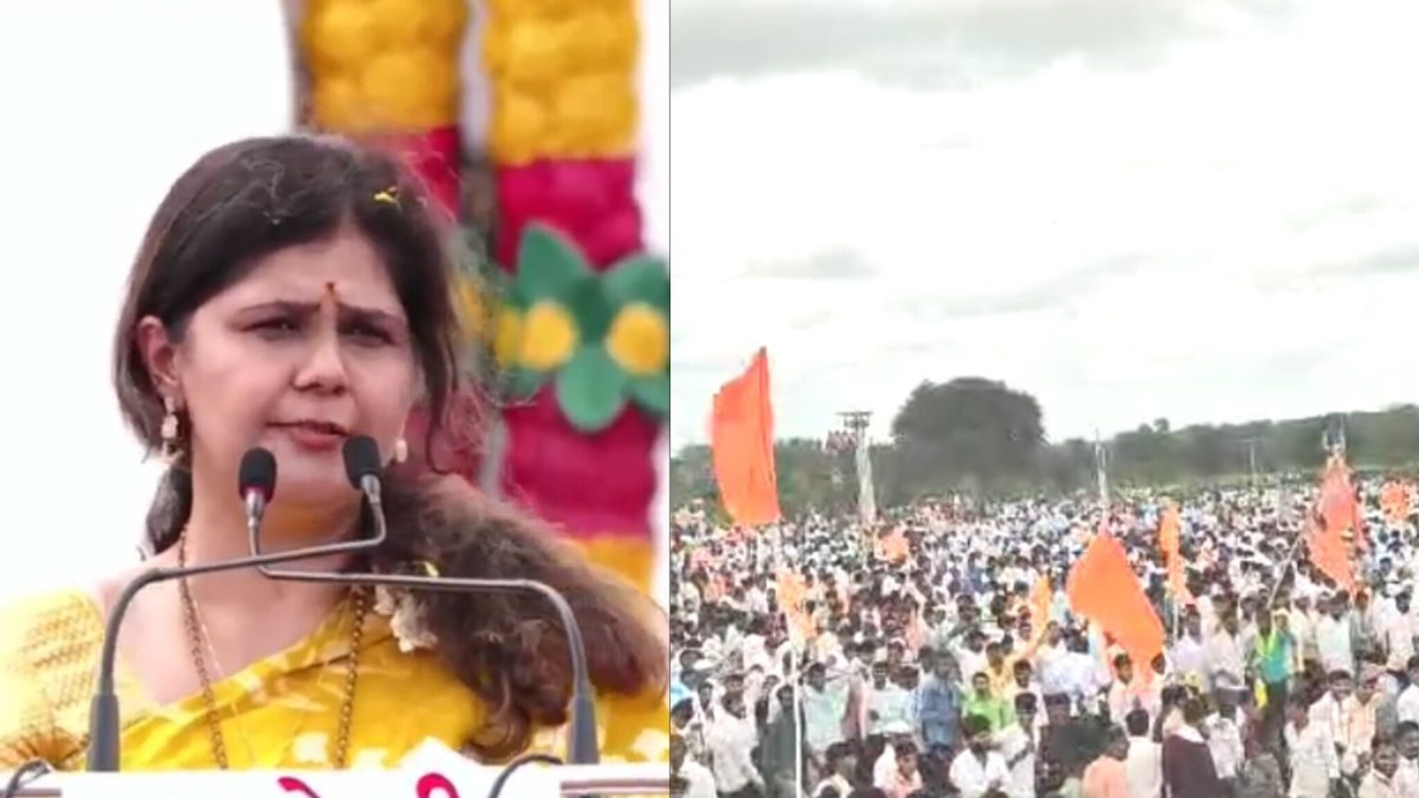 Pankaja Munde: पंकजा मुंडेंच्या मेळाव्यात पहिल्यांदाच असं घडलं, मीडियाच्या प्रतिनिधींवरही हल्ला, VIDEO समोर