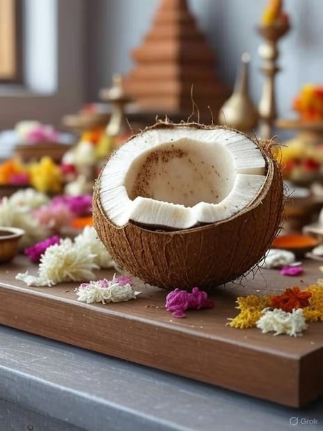 पूजेचा नारळ खराब होणं हा देवाकडून मिळालेला चांगला संकेत आहे. नारळ फोडल्यावर सुका निघाला तर याचा अर्थ देवाने नैवेद्य स्वीकारला आहे. नारळ आतून खराब झाला असेल तर हे सूचित करतं की तुमच्या इच्छा लवकरच पूर्ण होणार आहेत.
