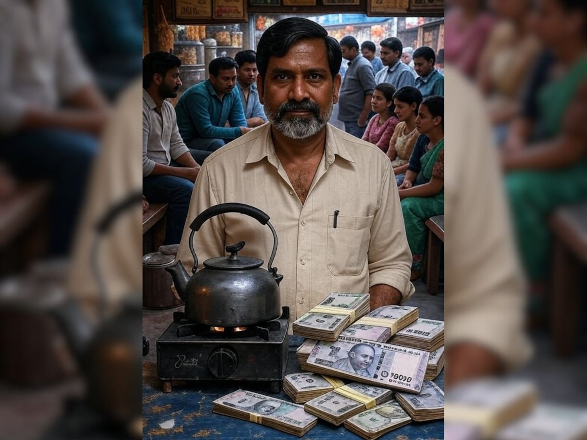 '500 रुपये द्या 1500 घेऊन जा', कोल्हापुरात चहाच्या टपरीत पैशांची खाण, 1 कोटींच्या नोटा जप्त