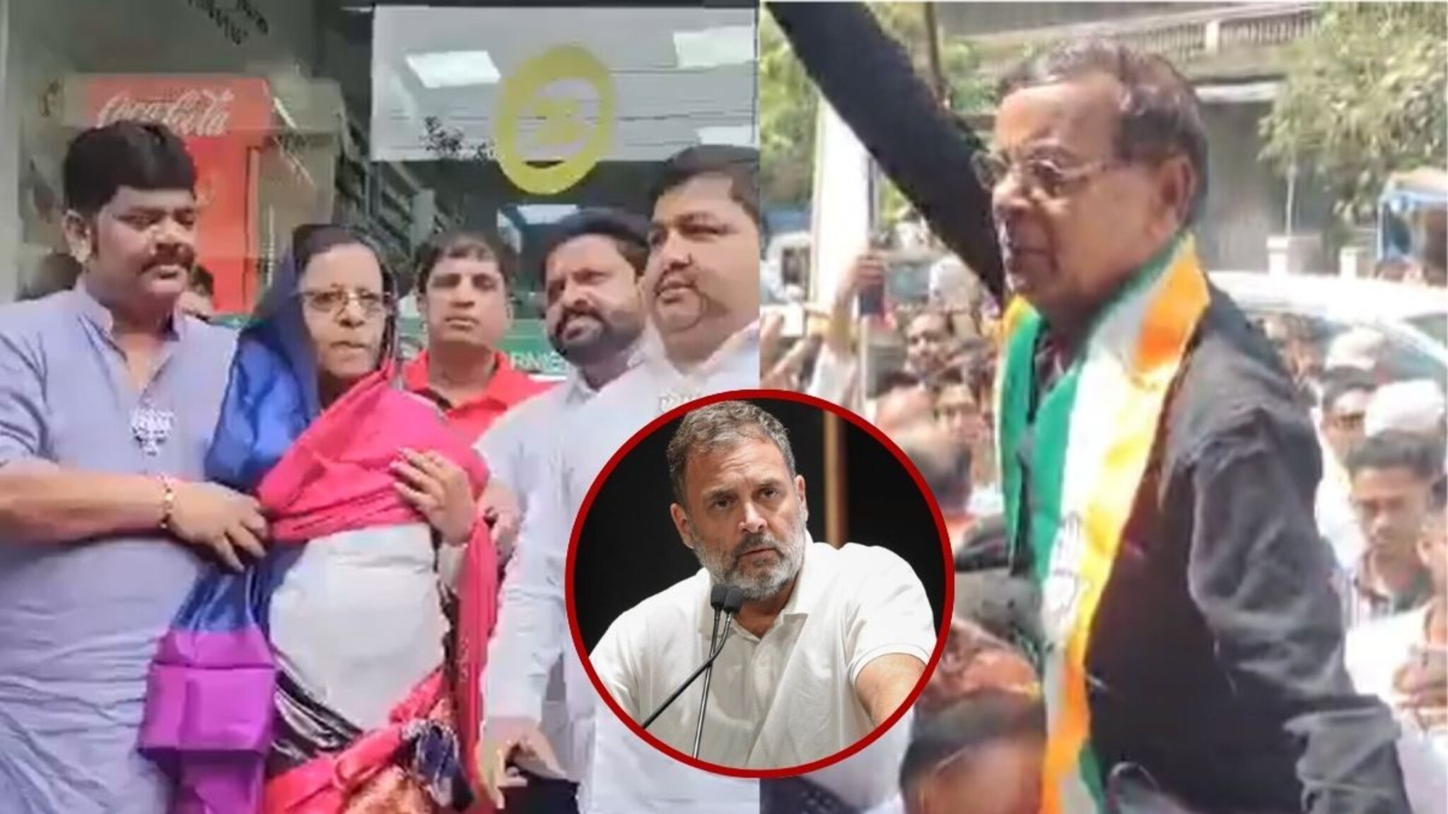 आधी गांधींचा फोन,आता साडी नेसवलेल्या काँग्रेस नेत्याला सपकाळांनी घेतलं खांद्यावर