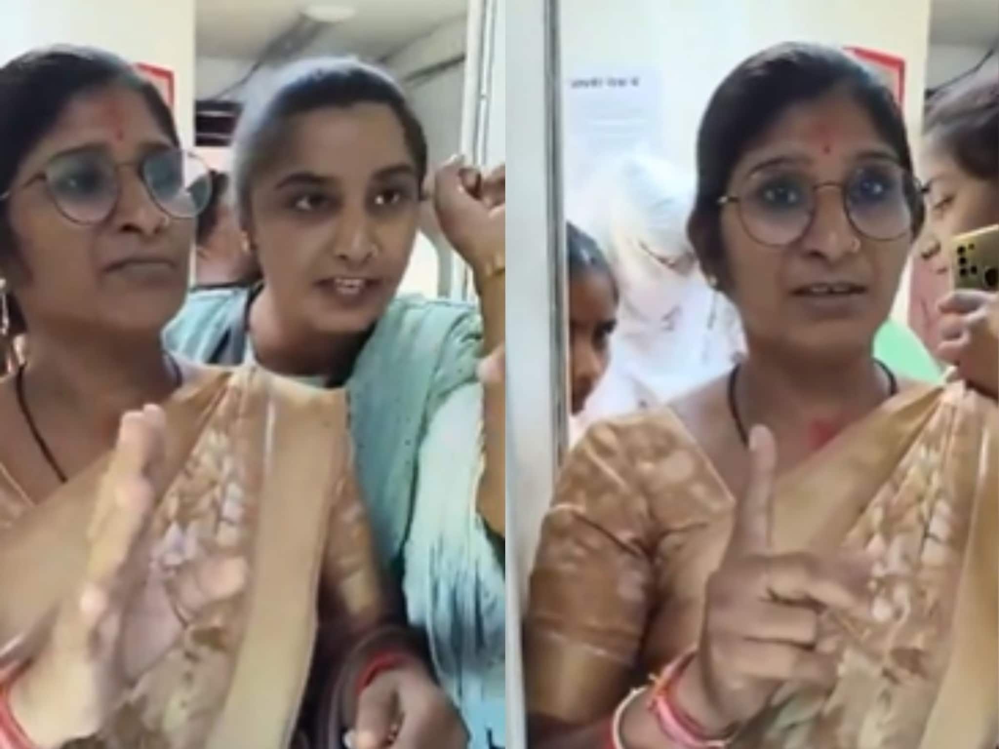 VIDEO : धावत्या ट्रेनमध्ये राडा, महिला प्रवासी टीसीशी भांड भांड भांडली,शेवटी जे घडलं ते भयानक