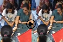 दुकानदारानं पाठ फिरवली आणि.... सोन्याच्या दुकानात दोन महिलांनी अशी उडवली अंगठी, वारंवार Video पाहूनही लक्षात येणार नाही
