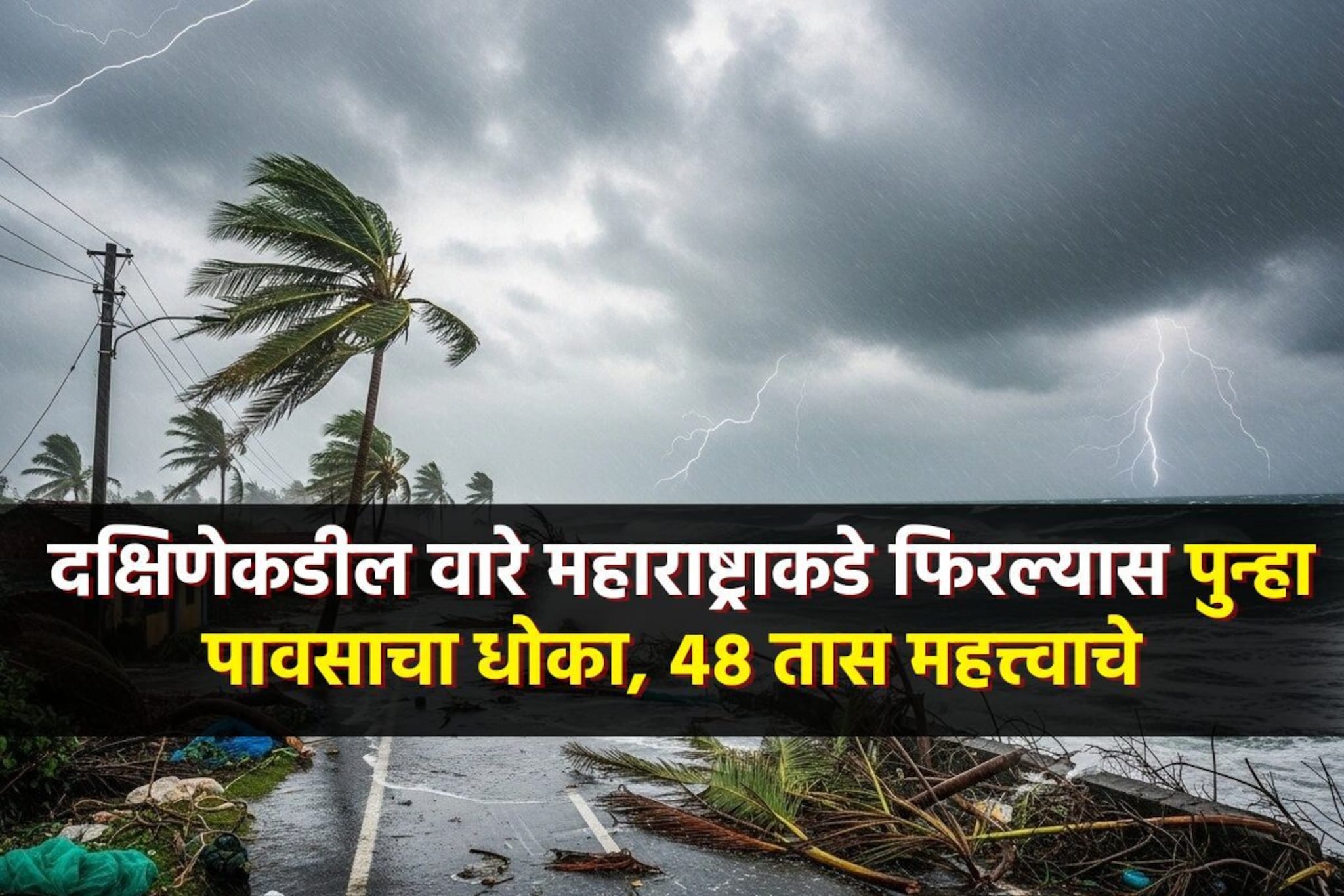 दक्षिणेकडे 2 वादळांचं संकट, 48 तास महत्त्वाचे, महाराष्ट्रावर काय होणार परिणाम?