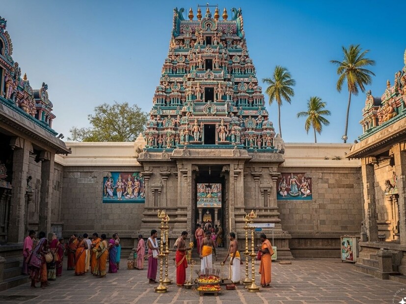 मंदिराचं बांधकाम कोणी केलं?मंदिराची स्थापना १९२० साली श्री कोव्वुरी बसिवि रेड्डी गारू नावाच्या समाजसेवकाने केली होती. गारू यांच्याबद्दल असं म्हणतात की, गावात त्यांच्यासारखा धार्मिक आणि दानशूर व्यक्ती कोणी नव्हता. त्यांनी फक्त मंदिरासाठीच नाही, तर आपलं संपूर्ण आयुष्य मोठ्या प्रमाणात जनतेच्या कल्याणासाठी आणि फायद्यासाठी समर्पित केलं. त्यांनीच हे मंदिर बांधून घेतलं आहे आणि आजही हिंदू शास्त्रांनुसार भगवान सूर्याची पूजा केली जाते.
