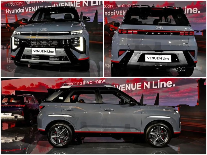 साइड प्रोफाइल एक्स्टर आणि टक्सनपासून प्रेरित असल्याचे दिसते, व्हील आर्च आणि डोअर सिल्सवर बोल्ड क्लॅडिंग, सिल्व्हर गार्निशसह ब्लॅक-आउट सी-पिलर आणि नवीन डिझाइन केलेले 16-इंच अलॉय व्हील्स आहेत.