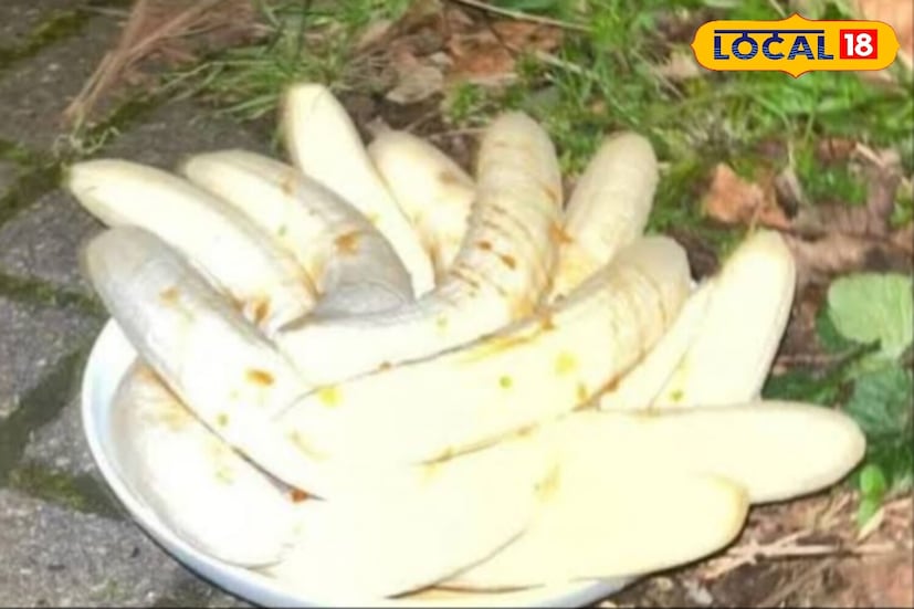 आता गोडवा येण्यासाठी गूळ किंवा साखर घाला. तुम्ही गूळ घालत असाल तर ते थोडे पाण्यात विरघळवून त्याचा पाक बनवा, तो गाळून घ्या आणि नंतर घाला. साखर थेट देखील घालता येते. ढवळत राहा आणि मंद आचेवर गूळ किंवा साखर पूर्णपणे विरघळेपर्यंत आणि केळ्यांमध्ये मिसळेपर्यंत शिजवा. मिश्रण हळूहळू घट्ट होईल.