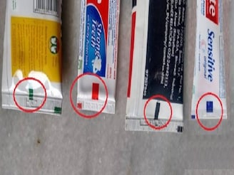 टूथपेस्टवरील कलर कोडचं सत्य अखेर समोर; 99 टक्के लोकांना या मार्कबद्दल चुकीचा समज