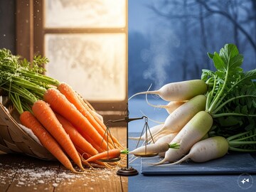 हिवाळ्यात गाजर खावं की मुळा? वजन कमी करण्यासाठी कोणते जास्त फायदेशीर?