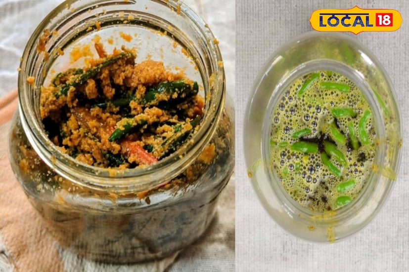 मसालेदार हिरव्या मिरच्या स्वच्छ, पूर्णपणे कोरड्या काचेच्या डब्यात साठवल्या पाहिजेत. काचेचा डबा चव बराच काळ टिकवून ठेवतो आणि लोणच्यातील आर्द्रता नियंत्रित ठेवतो. मिरच्या हलक्या हाताने दाबा आणि मसाले योग्यरित्या बसतील याची खात्री करण्यासाठी त्या डब्यात व्यवस्थित ठेवा.