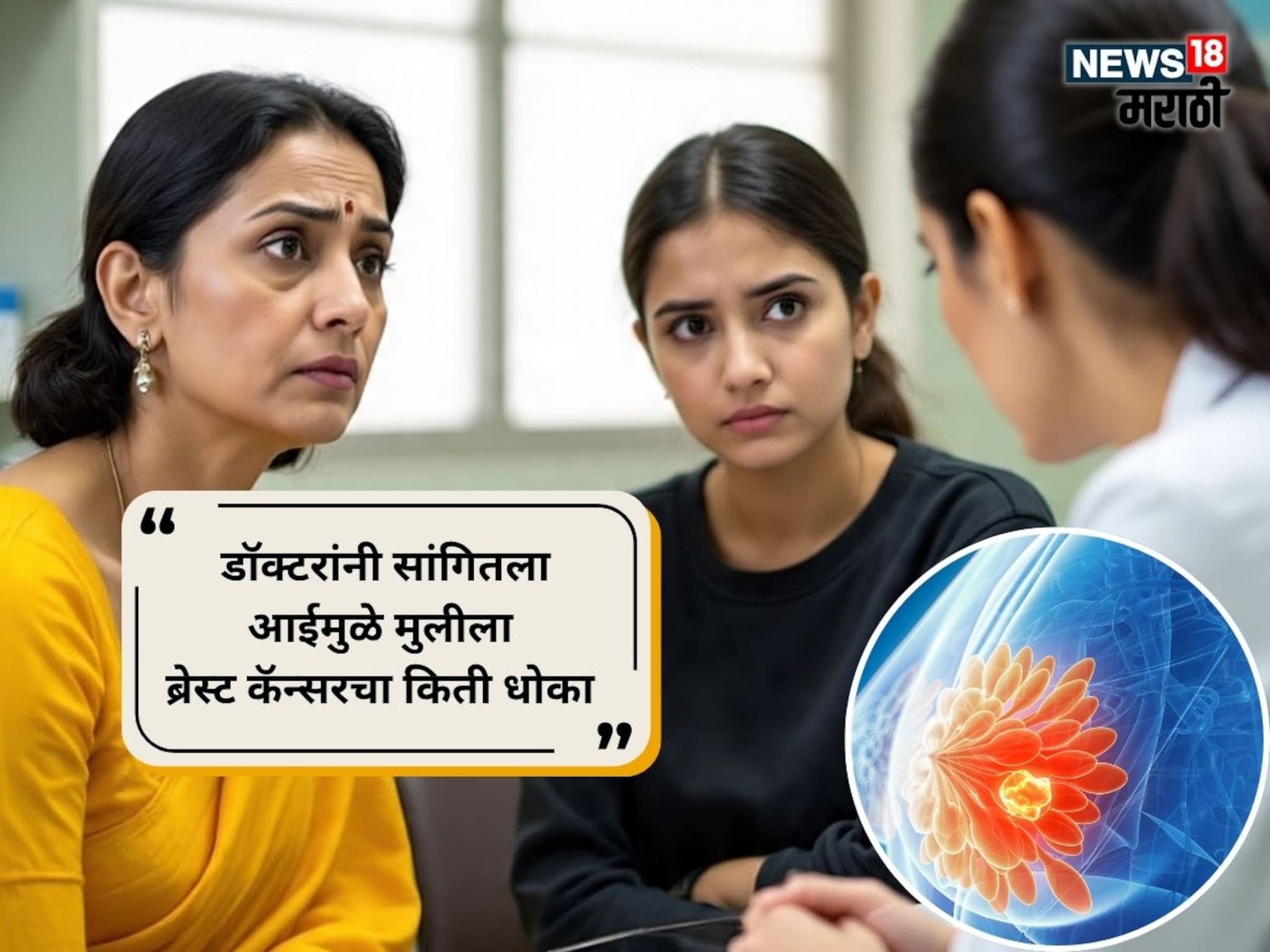 Breast Cancer : आईला ब्रेस्ट कॅन्सर असेल तर मुलीलाही होतो का? पुण्यातील कर्करोग तज्ज्ञांनी सांगितला किती धोका