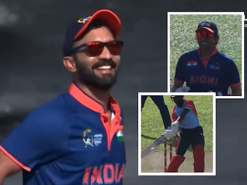 Dinesh Kartik takes wicket on 2nd ball against Kuwait Dinesh Kartik takes wicket on 2nd ball against Kuwait