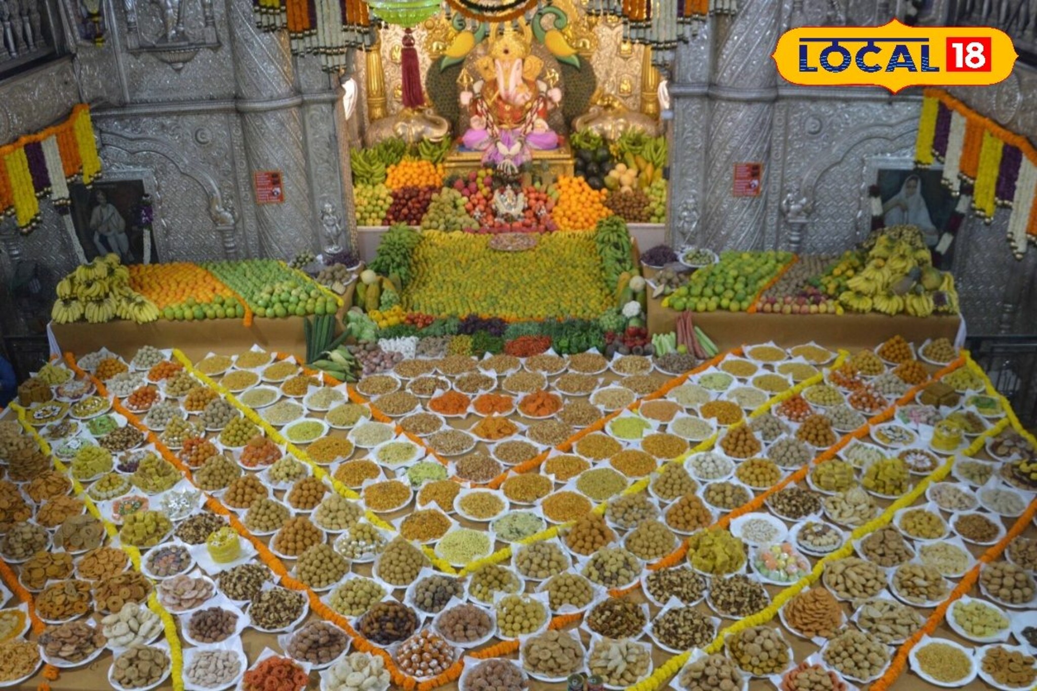 श्रीमंत दगडूशेठ हलवाई गणपतीला 521 पदार्थांचा नैवेद्य