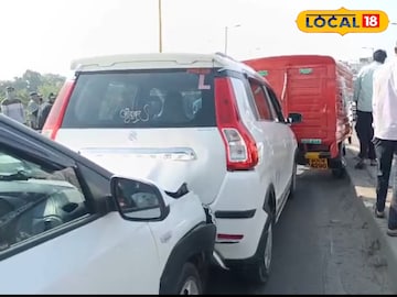 अचानक ब्रेक मारला, उड्डाणपुलावर 3 गाड्या धडकल्या, विचित्र अपघातात चिमुकल्याचा मृत्यू  