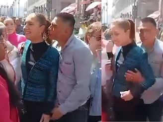 मागून हात घातला आणि Kiss! महिला राष्ट्रपतीसोबतच अश्लील कृत्य, Video Viral मागून हात घातला आणि Kiss! महिला राष्ट्रपतीसोबतच अश्लील कृत्य, Video Viral