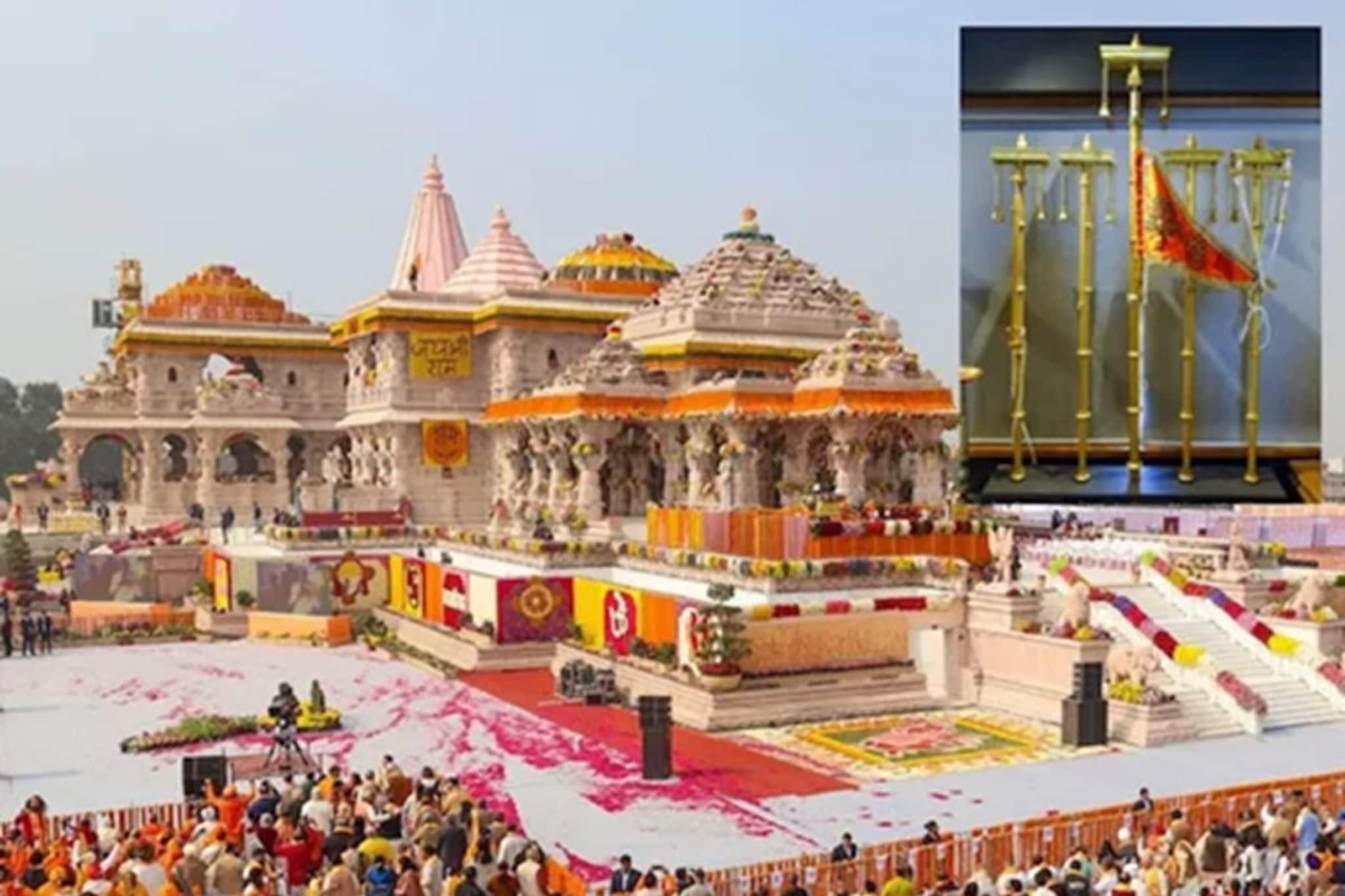 राम मंदिरावरील धर्मध्वजाचं धार्मिक महत्त्व काय? अभिजित मुहूर्तावर संपूर्ण विधी