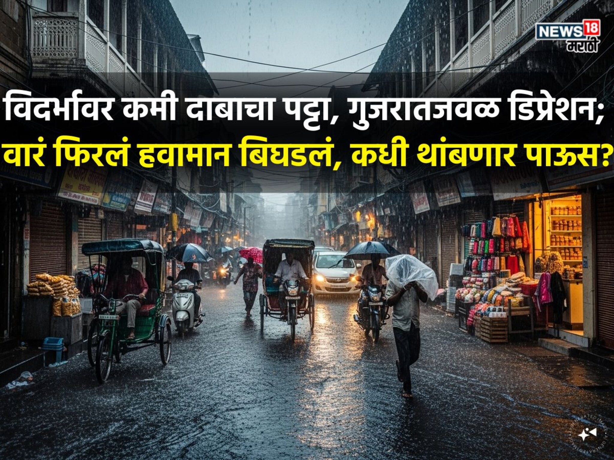 Weather Update: अरबी समुद्रात डिप डिप्रेशन अन् विदर्भात कमी दाबाचा पट्टा, महाराराष्ट्रावर दुहेरी संकट, कधी थांबणार पाऊस?