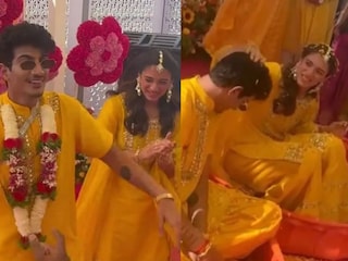 Smriti Mandhana Palash muchhal haldi Smriti Mandhana Palash muchhal haldi