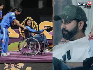 Smriti Mandhana taking Pratika Rawal to the stage  Smriti Mandhana taking Pratika Rawal to the stage