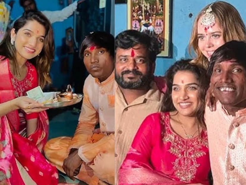  सूरज चव्हाणच्या लग्नाला 'बिग बॉस मराठी'च्या पाचव्या पर्वातील अनेक स्पर्धक सहभागी होणार आहेत. 'किलर गर्ल' जान्हवी किल्लेकर आणि DP दादा अर्थात धनंजय पवार, इरिना रुडाकोवा हेदेखील सूरजच्या लग्नासाठी जेजुरी-सासवड याठिकाणी दाखल झाले आहेत. आणखी कोण-कोण सेलिब्रिटी आणि राजकीय मंडळी सूरजच्या लग्नसोहळ्याला उपस्थित राहणार आहेत हे काहीच तासांत समोर येईल.