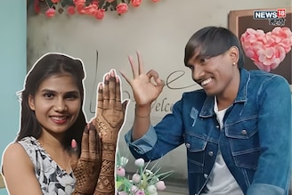 सूरज चव्हाणच्या बायकोच्या हातावर झापुक झुपूक मेहेंदी, कुठे लिहिलंय नवऱ्याचं नाव