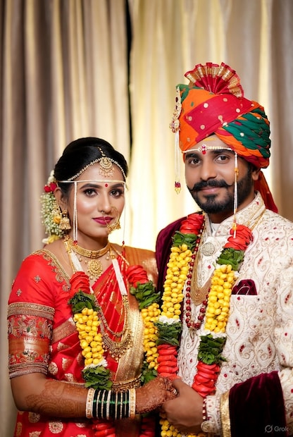 आता तुम्ही म्हणाला याचा काय संबंध तर या मुंडावळ्या अशा ठिकाणी बांधल्या जातात जिथं कपाळाच्या त्या भागावर दाब पडेल ज्यामुळे ताण कमी होईल. डोकं दुखवल्यावर कशी आपण एखादी पट्टी डोक्याला बांधतो अगदी तशीच ही पट्टी. (AI Generated Image)