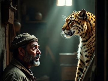 समोर दिसला बिबट्या (AI image) समोर दिसला बिबट्या (AI image)