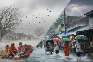 स्वेटर नाही तर छत्री काढा! 50 किमी सोसाट्याचा वारे, मेघगर्जनेसह अवकाळीचं संकट