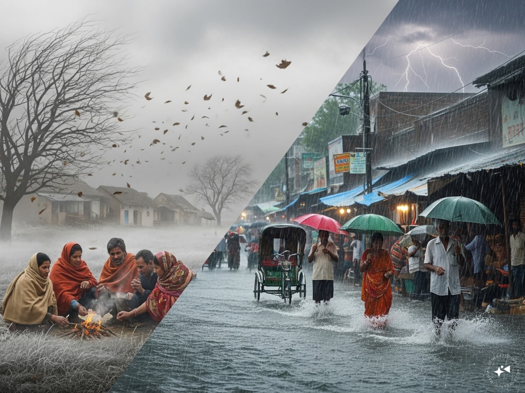 Weather update: स्वेटर नाही तर छत्री काढा! 50 किमी सोसाट्याचा वारे, मेघगर्जनेसह या जिल्ह्यांवर अवकाळीचं संकट