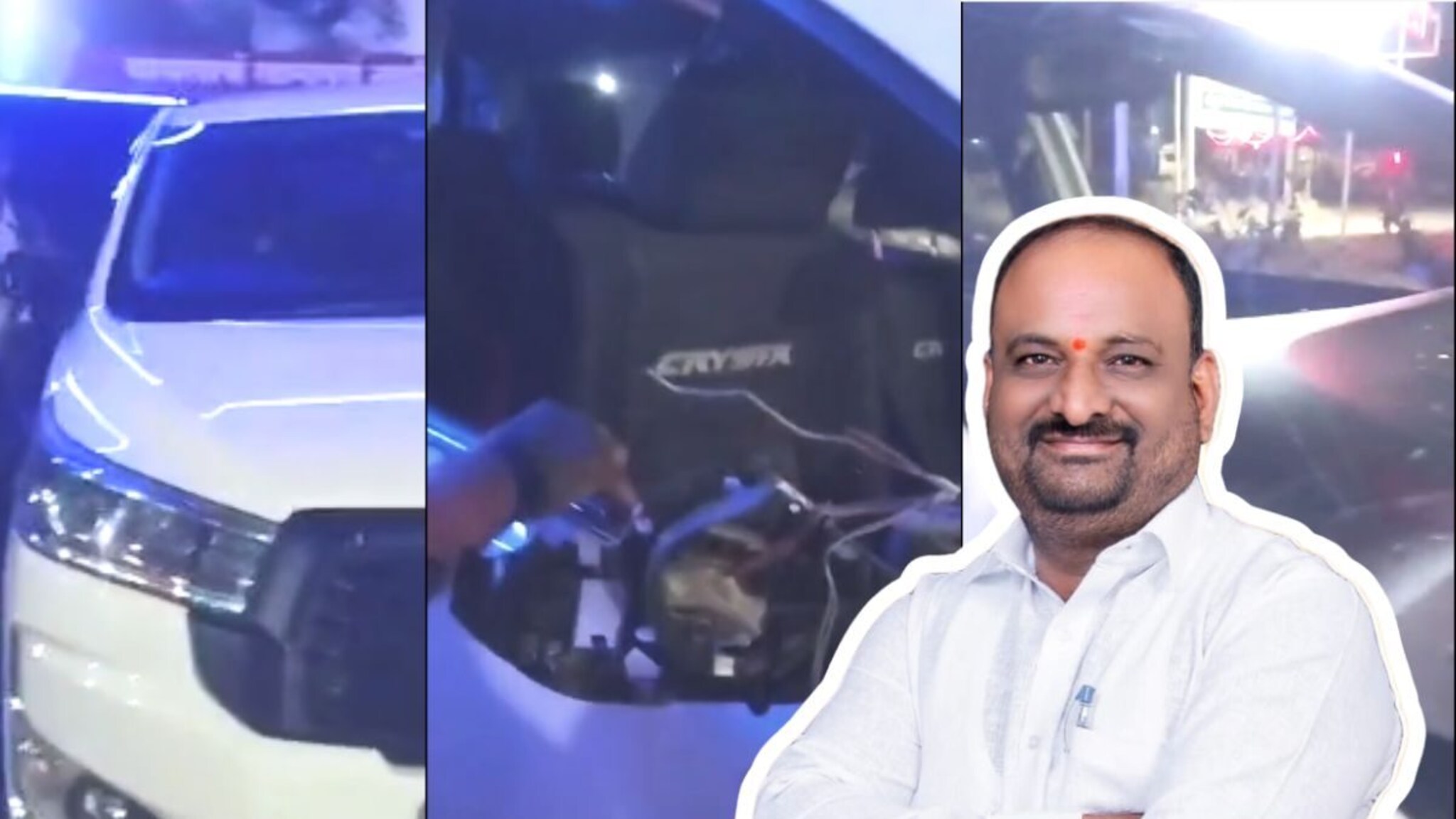 Beed: बीडमध्ये राष्ट्रवादी शरद पवार गटाच्या नेत्यावर प्राणघातक हल्ला, इनोव्हा फोडली, घटनास्थळाचा VIDEO