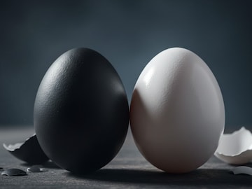 black egg vs white egg