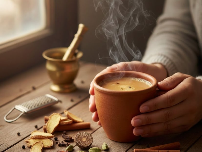 एका भांड्यात पाणी आणि चहा पावडर एकत्र करून गॅसवर ठेवा.पाण्याला उकळी आल्यावर त्यात पाव चमचा तयार केलेला चहा मसाला घाला.मसाला घातल्यानंतर मिश्रण २-३ मिनिटे चांगले उकळू द्या, जेणेकरून मसाल्याचा अर्क पाण्यात उतरेल.आता त्यात दूध आणि साखर घाला. मंद आचेवर चहा 2-3 वेळा उकळी येऊ द्या, ज्यामुळे चहाला छान रंग आणि चव येईल. गरमागरम मसाला चहा गाळून घ्या आणि त्याचा आनंद घ्या.