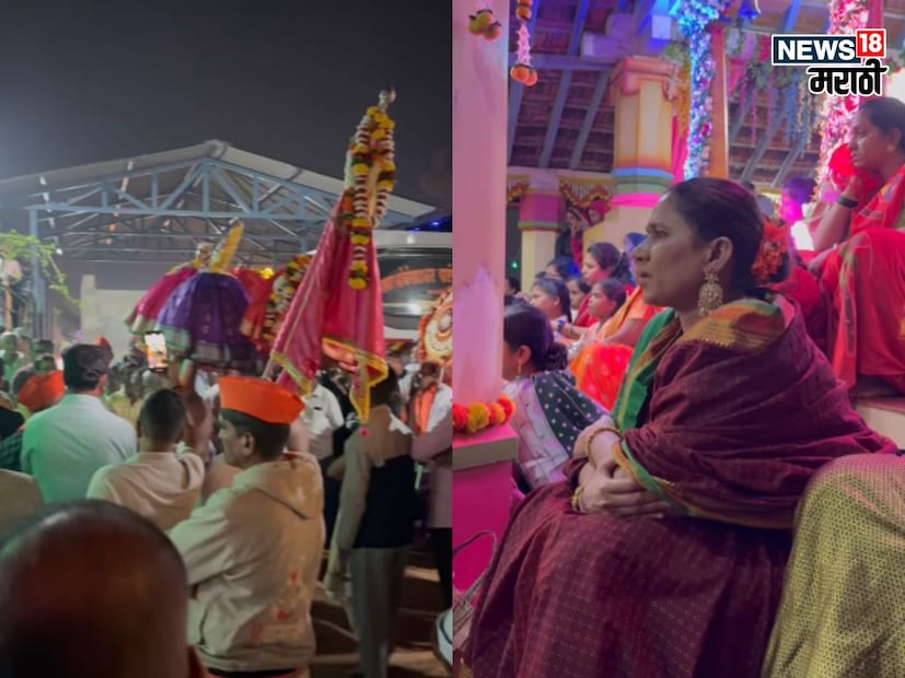  "सरंबळच्या सातेरीची जत्रा, देवीची पालखी, मामा मोचेमाडकरांचो दशावतार, गाव आणि मी", असं कॅप्शन देत छाया कदम यांनी पोस्ट शेअर केली आहे.