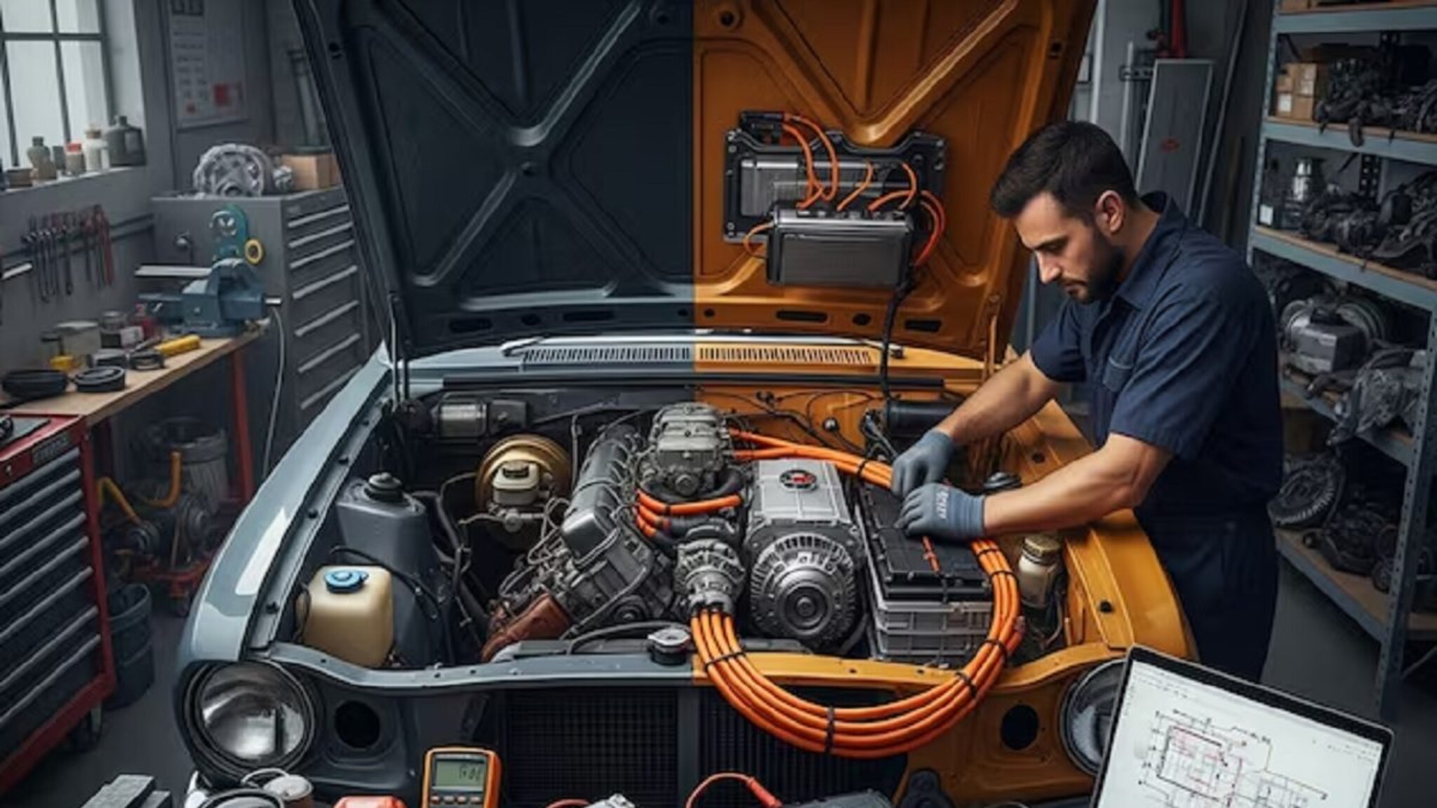 फक्त 90 मिनिटांत EV मध्ये कन्व्हर्ट होईल पेट्रोल-डिझेलची कार! ट्रिक पाहिल्यास होईल फायदा 