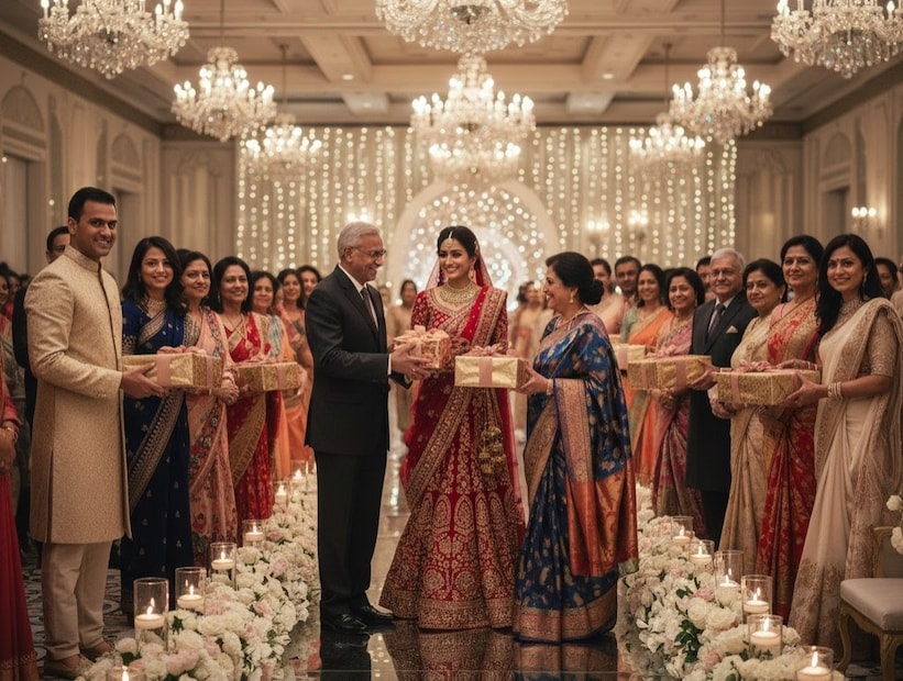 लग्न हे एक पवित्र मिलन असते आणि भेटवस्तू देण्याची परंपरा शतकानुशतके जुनी आहे. हे प्रेम, आदर आणि सौभाग्याचे अभिव्यक्ती दर्शवते; ते कुटुंबांमधील संबंध मजबूत करण्याचे आणि नवीन जोडप्यासाठी एक शुभ सुरुवात दर्शवते.