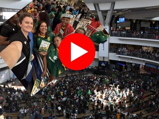 south africa welcome fans in tambo international airport