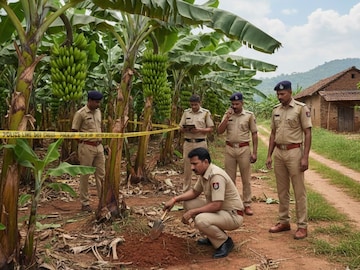 जळगावात केळीच्या बागेत भयानक कांड, पोलिसांना टिप मिळाली, दृश्य पाहून पायाखालची जमीन सरकली! (AI Image) जळगावात केळीच्या बागेत भयानक कांड, पोलिसांना टिप मिळाली, दृश्य पाहून पायाखालची जमीन सरकली! (AI Image)