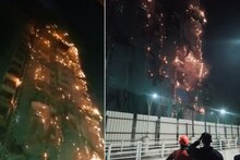 Thane: ठाण्यात इमारतीला लागली आग, दृश्य पाहून सगळेच हैराण, PHOTOS समोर