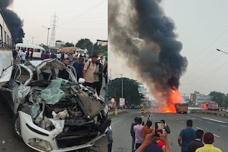 पुण्यात नवले पुलावर मृत्यूतांडव, कंटेनरने वाहनांना चिरडलं; 5 जणांचा मृत्यू