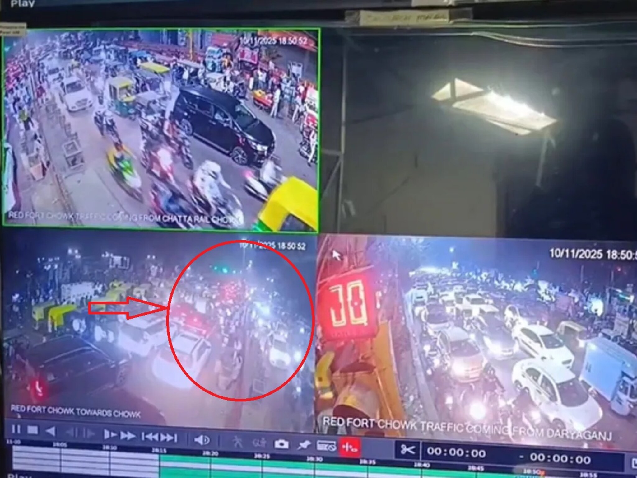 Delhi Blast CCTV VDIEO: दिल्ली कार स्फोटाचा नवा CCTV VIDEO, 6 सेकंदात सगळं संपलं