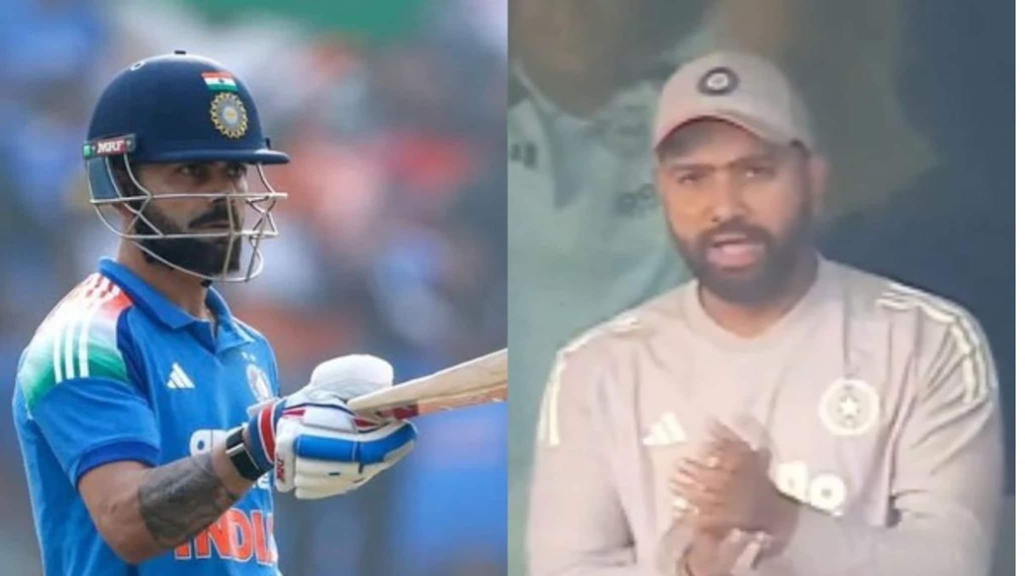 VIDEO : विराटच्या शतकावर रोहितची खतरनाक रिॲक्शन, मुंबई स्टाईलमध्ये सेलीब्रेशन,अख्खं स्टेडिअम बघत राहिलं