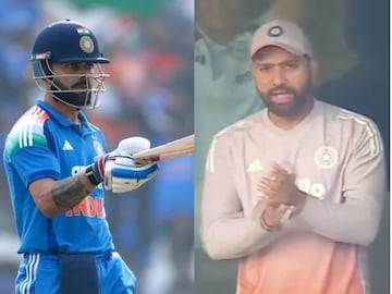 rohit sharma celebrate virat kohli century