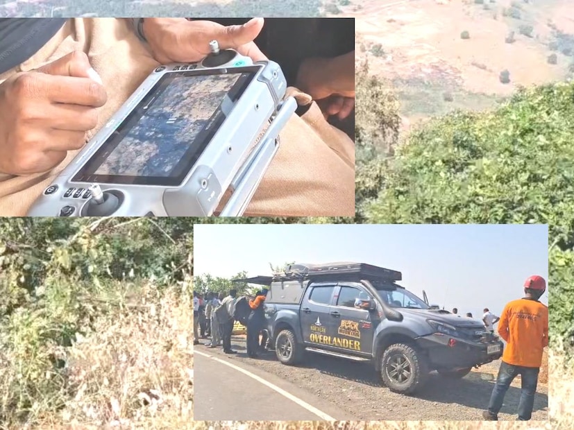 मग त्यानंतर पोलिसांमध्ये तक्रार केली. लोकेशन शोधून काढलं तेव्हा आम्ही इथं पोहोचलो. पण, त्यावेळी इथं कुणीच दिसलं नाही. जेव्हा ड्रोनच्या मदतीने तपासलं तेव्हा गाडीचा तुकडा आढळला.