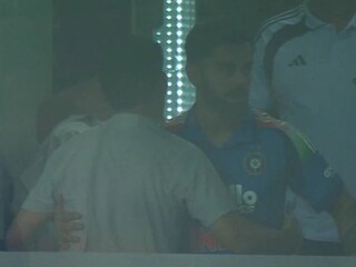 virat kohli gautam gambhir hug each other